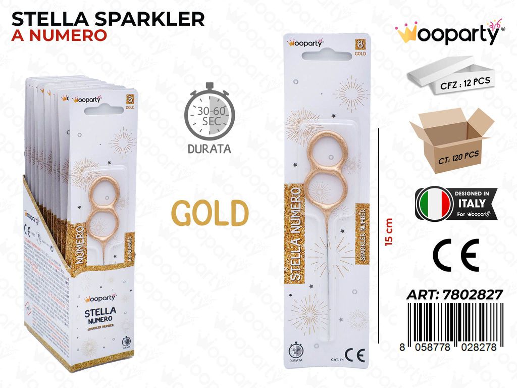 STELLA SPARKLER N.8 GOLD 30-60SEC.
