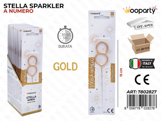 STELLA SPARKLER N.8 GOLD 30-60SEC.