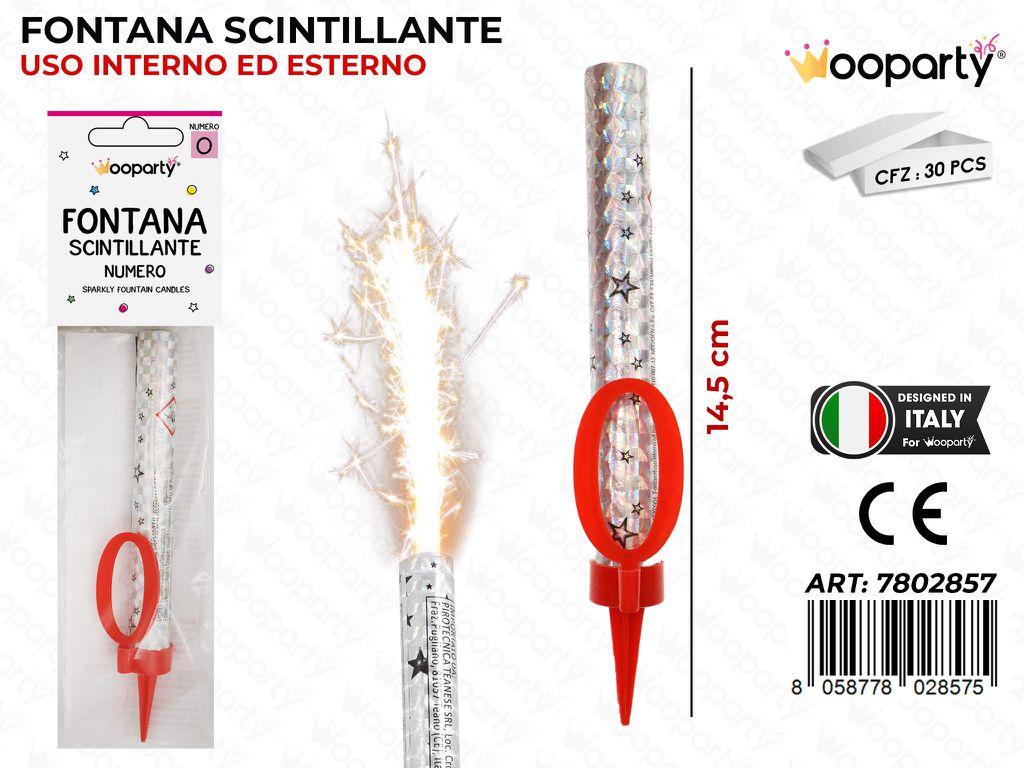 FONTANA FLAMBE SCINTILLANTE N.0 14.5CM /PZ DA 30**