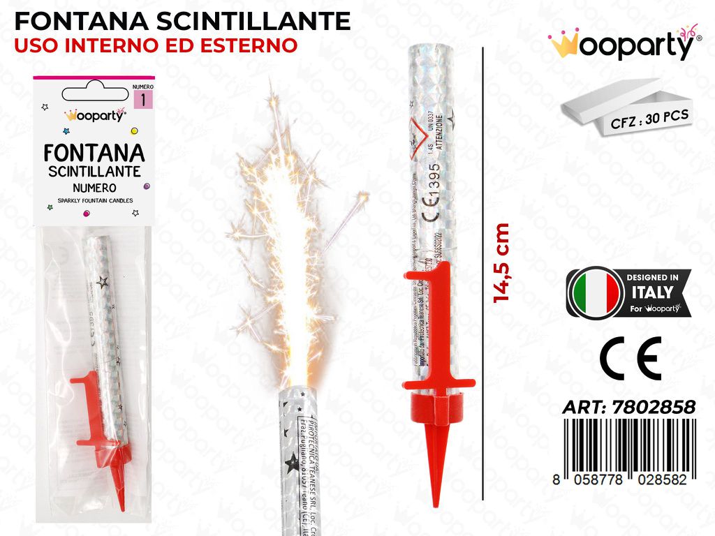FONTANA FLAMBE SCINTILLANTE N.1 14.5CM /PZ DA 30**