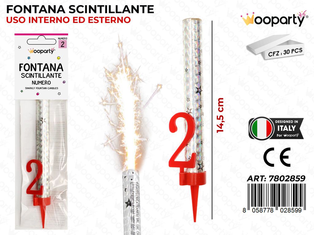 FONTANA FLAMBE SCINTILLANTE N.2 14.5CM /PZ DA 30**