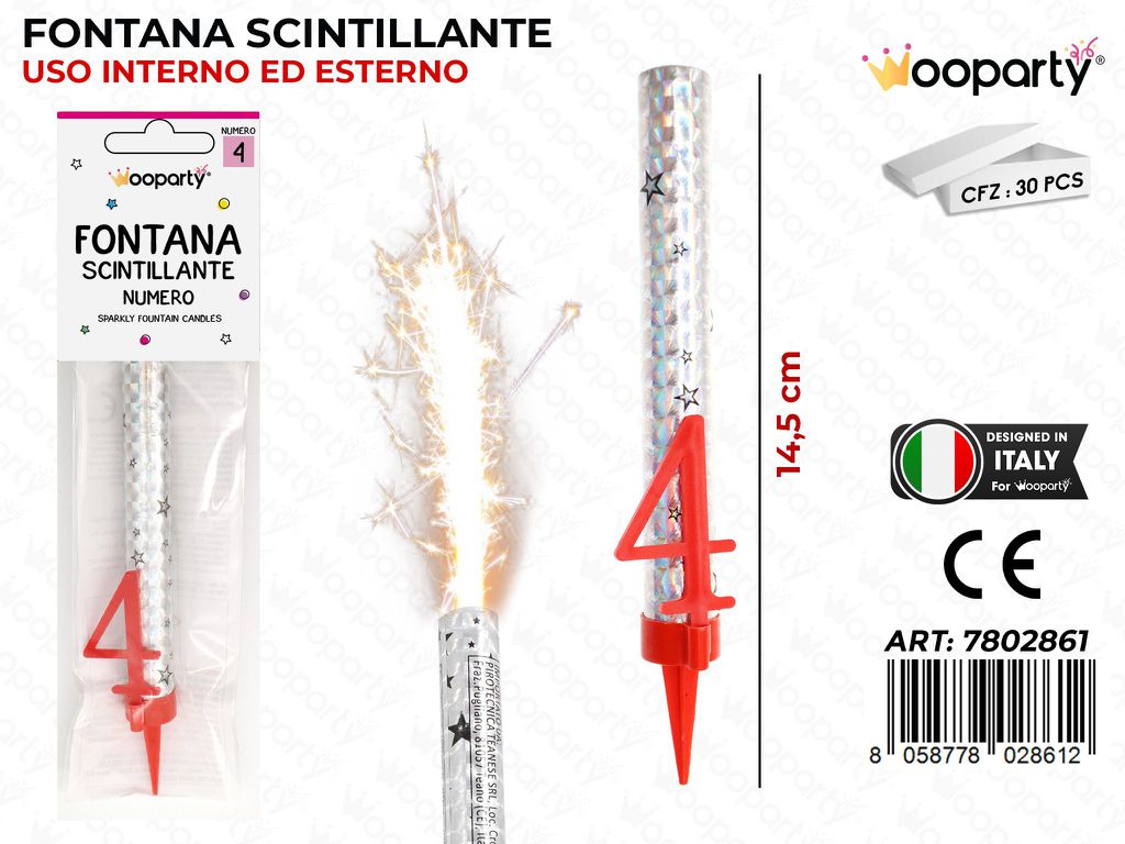 FONTANA FLAMBE SCINTILLANTE N.4 14.5CM /PZ DA 30**