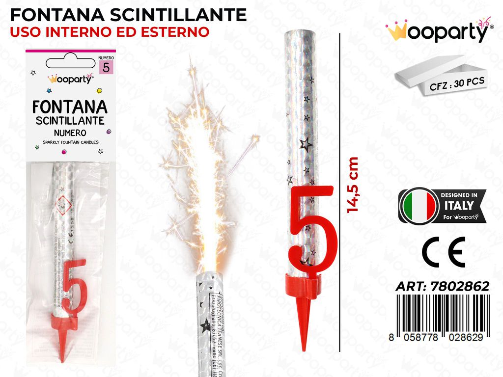 FONTANA FLAMBE SCINTILLANTE N.5 14.5CM /PZ DA 30**