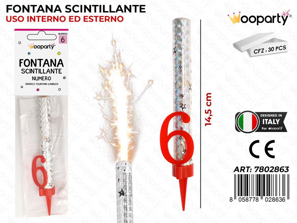 FONTANA FLAMBE SCINTILLANTE N.6 14.5CM /PZ DA 30**