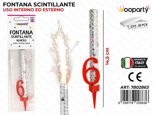 FONTANA FLAMBE SCINTILLANTE N.6 14.5CM /PZ DA 30**