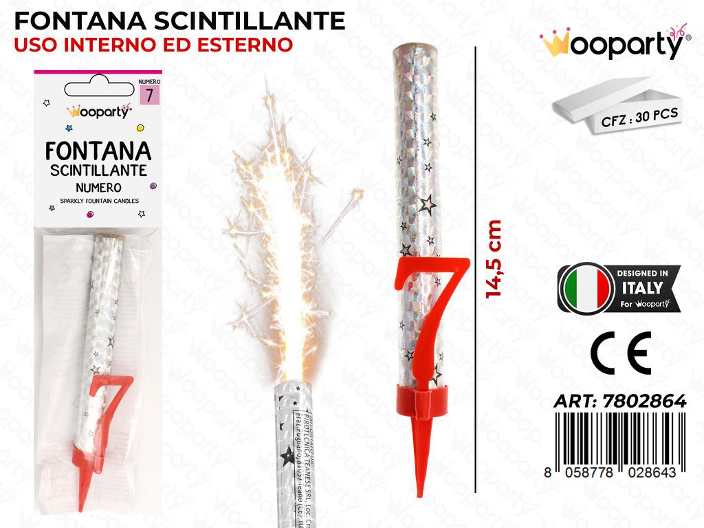FONTANA FLAMBE SCINTILLANTE N.7 14.5CM /PZ DA 30**