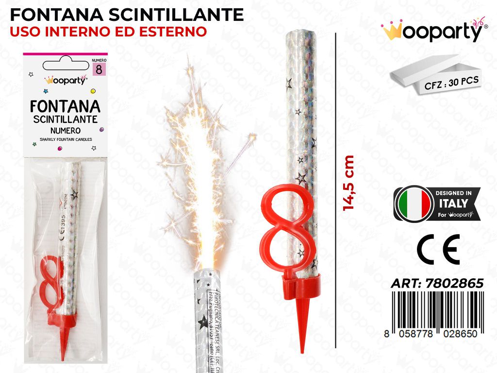 FONTANA FLAMBE SCINTILLANTE N.8 14.5CM /PZ DA 30**