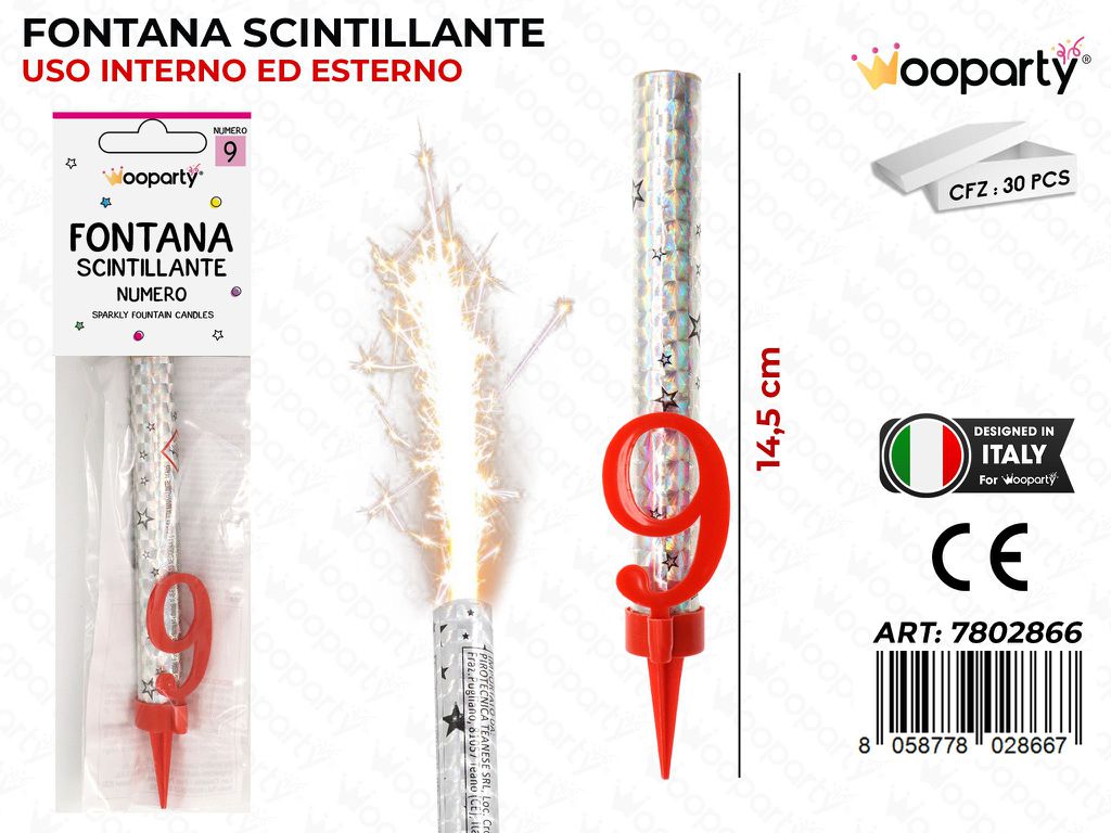FONTANA FLAMBE SCINTILLANTE N.9 14.5CM /PZ DA 30**