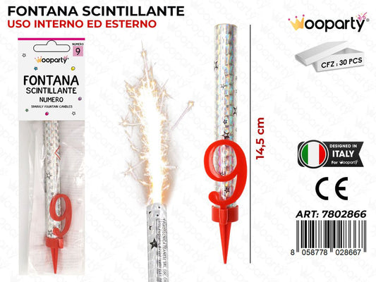 FONTANA FLAMBE SCINTILLANTE N.9 14.5CM /PZ DA 30**