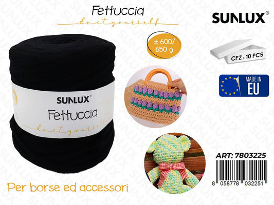 Sunlux Fettuccia Filato Nero 600-650GR
