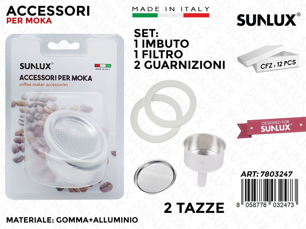 Tris Set per Moka da 2TAZZE 4PCS Ass.