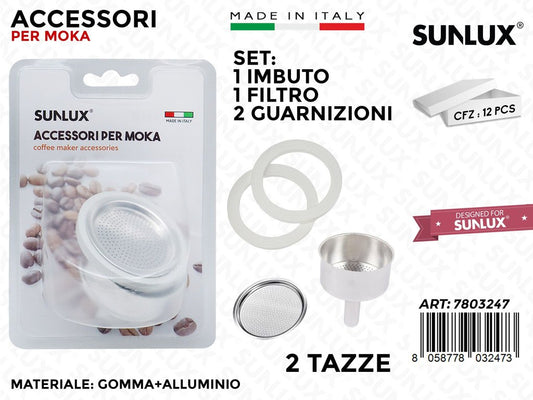 Tris Set per Moka da 2TAZZE 4PCS Ass.