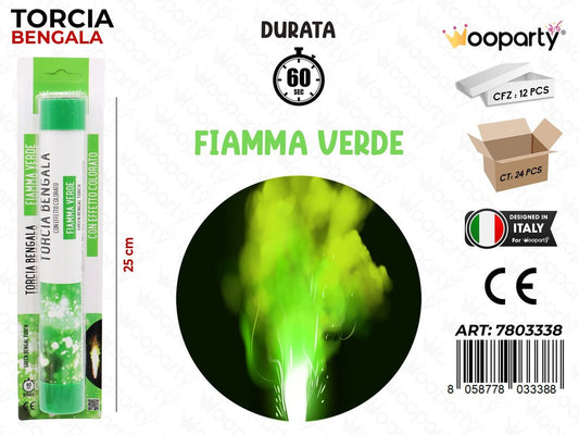 TORCIA BENGALA FIAMMA VERDE 60SEC