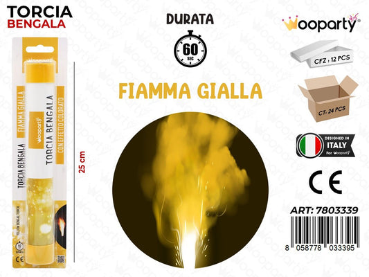 TORCIA BENGALA FIAMMA GIALLA 60SEC