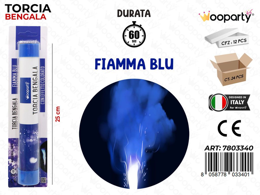 TORCIA BENGALA FIAMMA BLU 60SEC