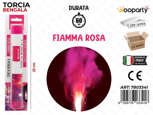 TORCIA BENGALA FIAMMA ROSA 60SEC