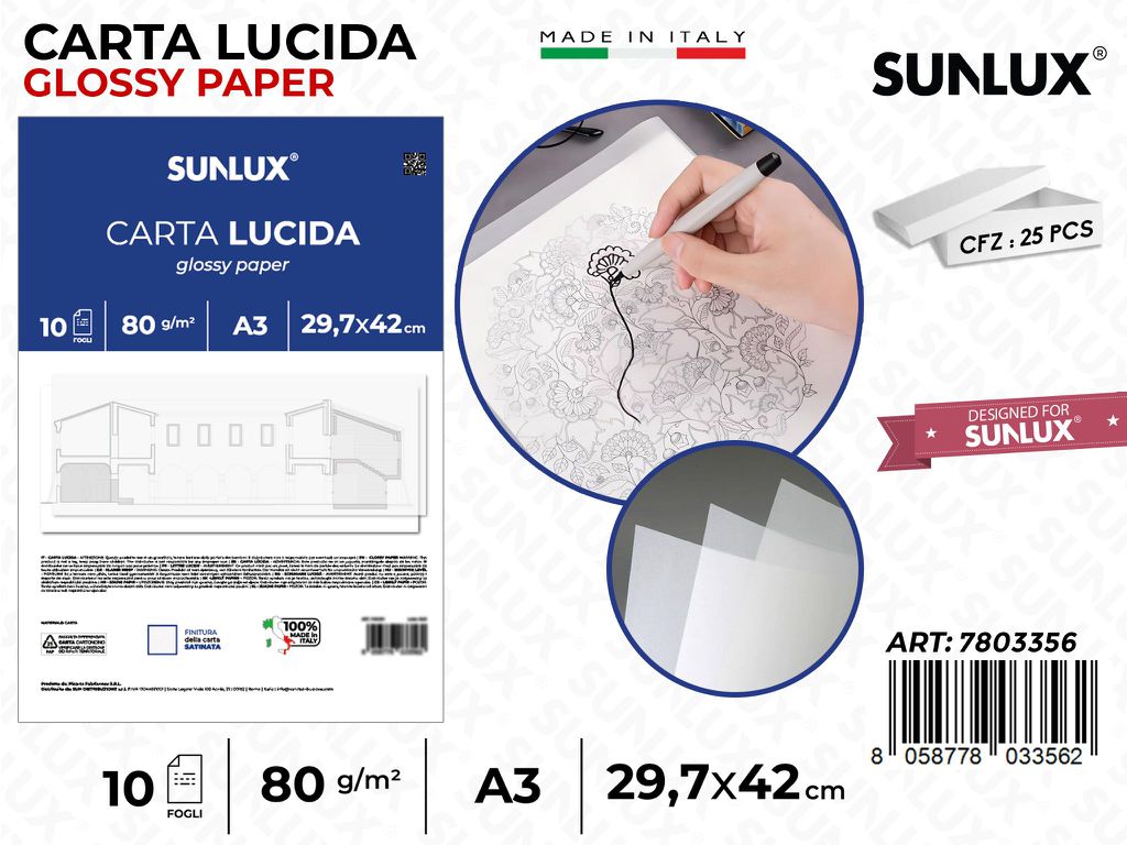 Carta Lucida A3 10FF 29.7X42CM