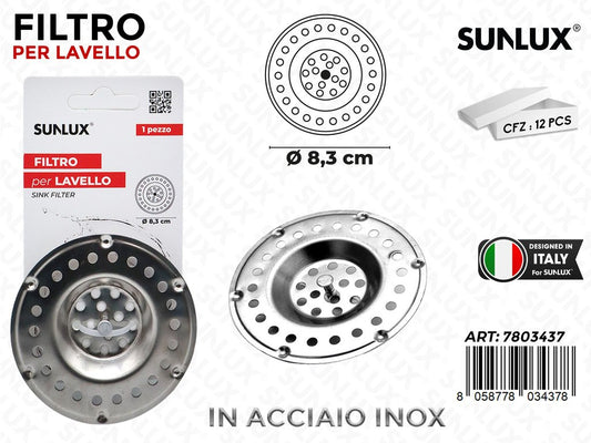 Filtro per Lavello Acc.inox D.8.3CM