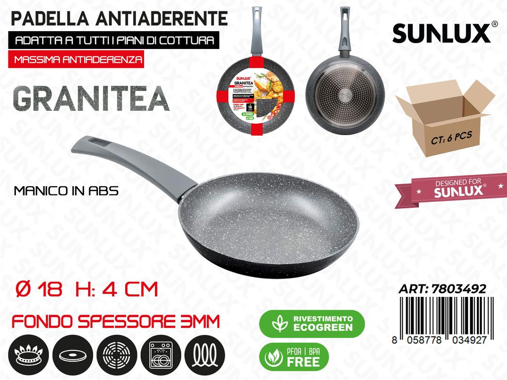 Padella Antiaderente L.granitea D.18*4CM