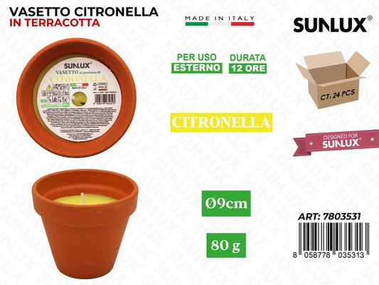 Citronella Vaso Terracotta D.9CM 80GR
