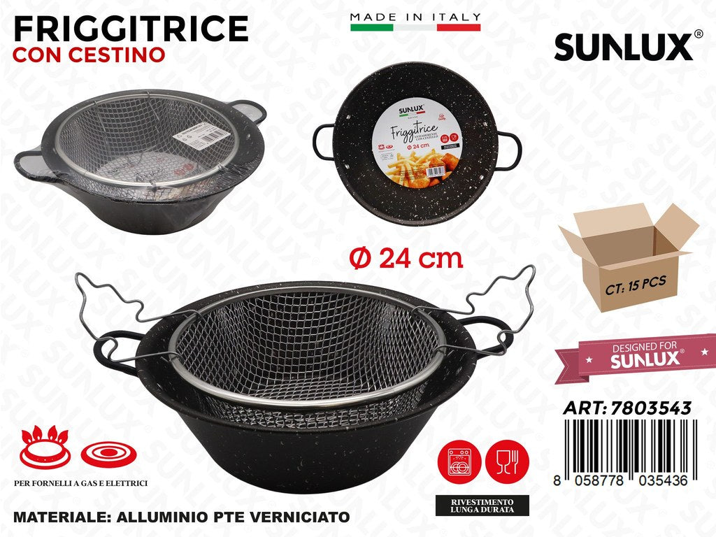 Friggitrice c/Cestino All. D.24CM