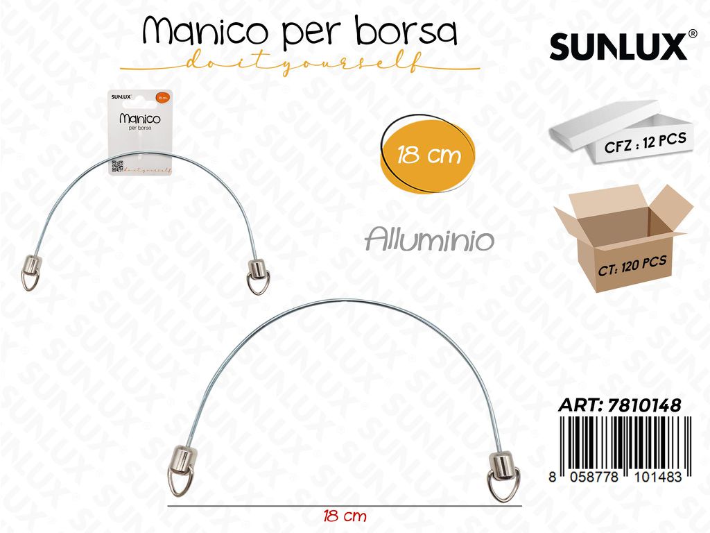 Sunlux Manico per Borsa Allum. 18CM