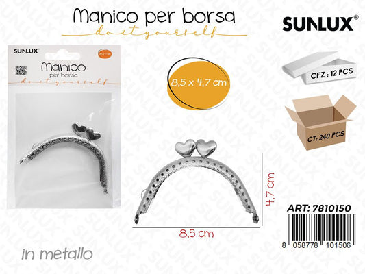Sunlux Manico per Borsa Metallo 8.5*4.7CM