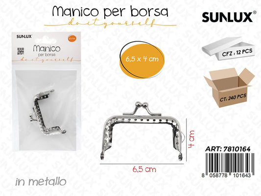 Sunlux Manico per Borsa Metallo 6.5*4CM