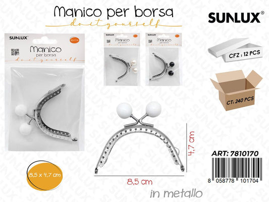 Sunlux Manico per Borsa Metallo 8.5*4.7CM