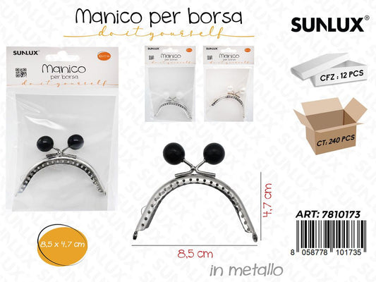 Sunlux Manico per Borsa Metallo 8.5*4.7CM