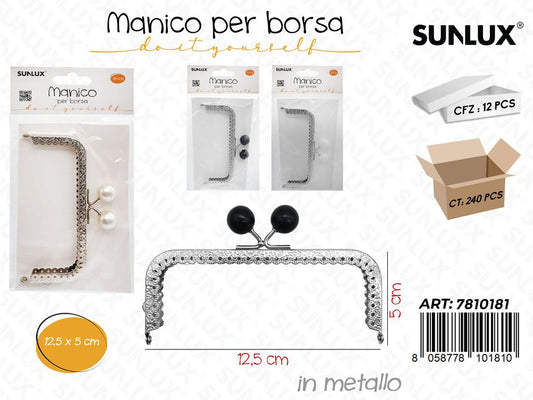 Sunlux Manico per Borsa Metallo 12.5*5CM