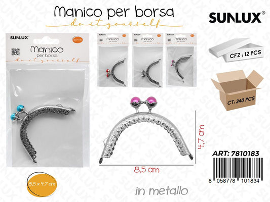 Sunlux Manico per Borsa Metallo 8.5*4.7CM