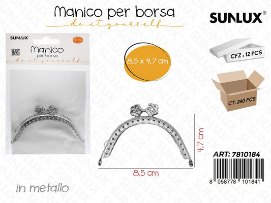 Sunlux Manico per Borsa Metallo 8.5*4.7CM