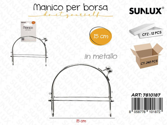 Sunlux Manico per Borsa Metallo 15CM