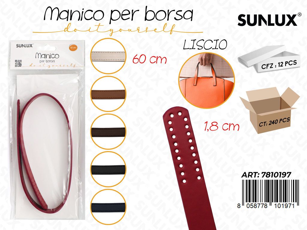 Sunlux Manico per Borsa Liscio Ass. 1.8*60CM