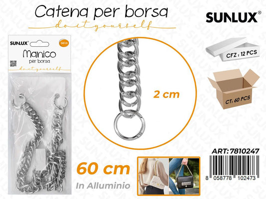 Sunlux Catena per Borsa Allum. Arg. 2*60CM