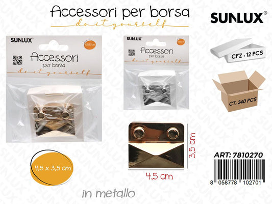 Sunlux Acc. per Borsa Chiusura Ass. Met. 4.5*3.5CM