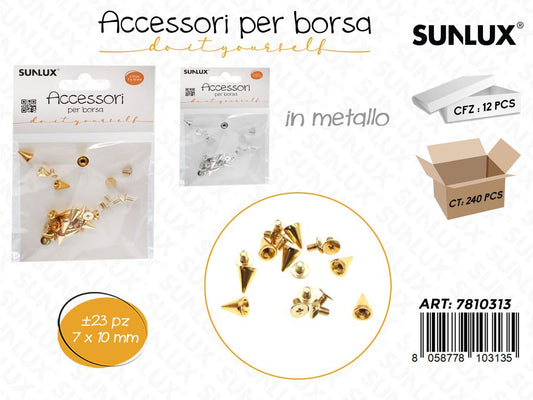 Sunlux Acc. per Borsa Metallo Ass. 23PCS 7*10MM