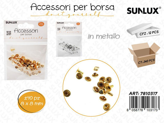 Sunlux Acc. per Borsa Metallo Ass. 40PCS 8*8CM