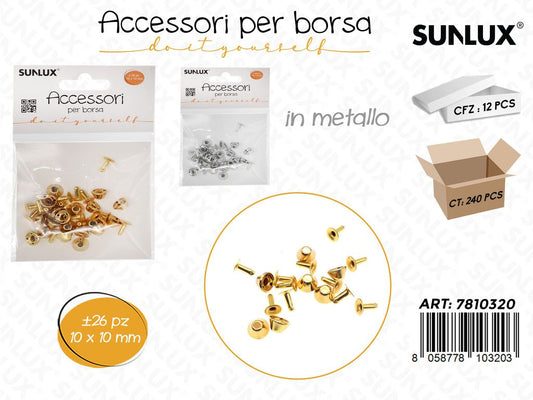 Sunlux Acc. per Borsa Metallo Ass. 26PCS 10*10CM