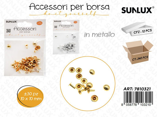 Sunlux Acc. per Borsa Metallo Ass. 30PCS 10*10CM