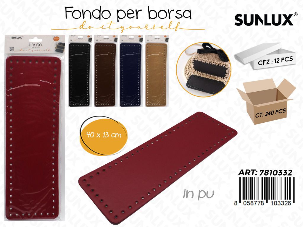 Sunlux Fondo per Borsa in Pu Ass. 40*13CM