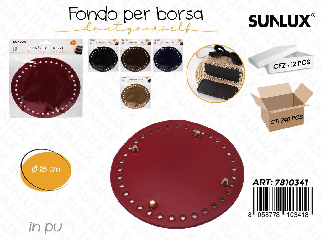 Sunlux Fondo per Borsa in Pu Ass. 18CM