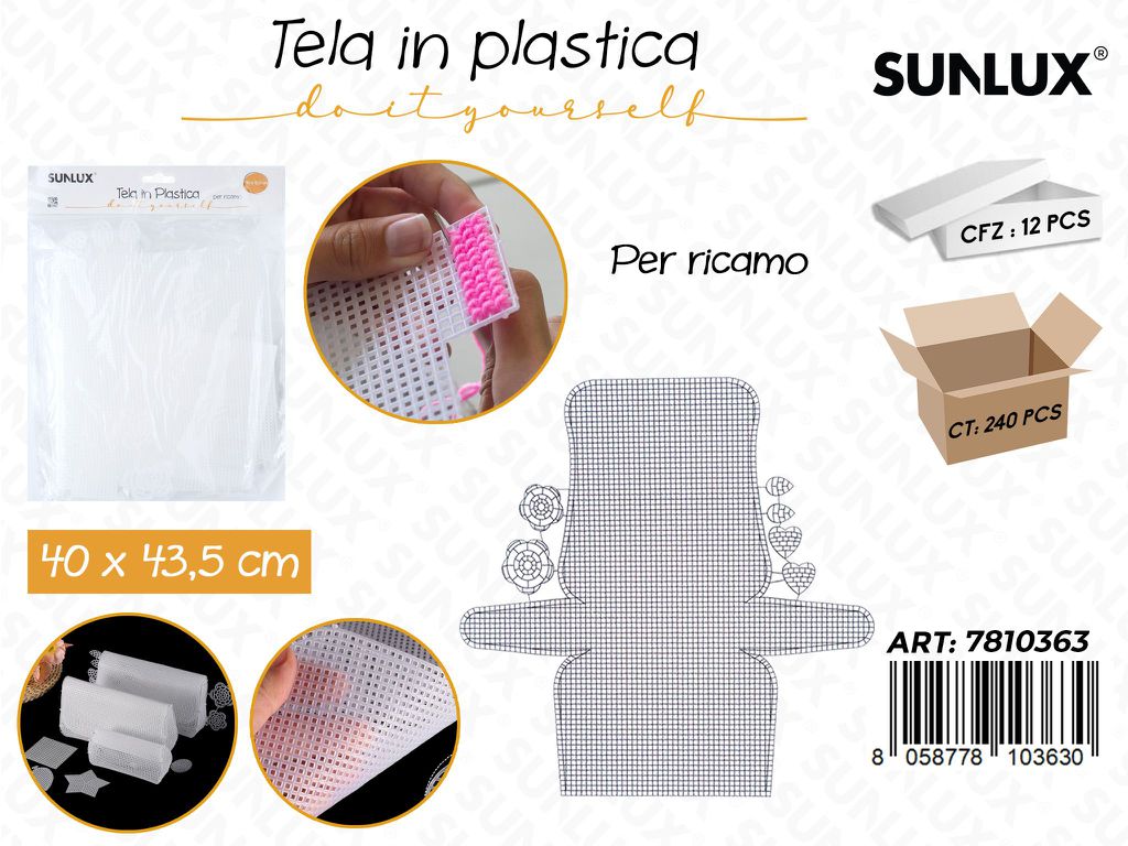 Sunlux Tela in Plast. per Ricamo 40*43.5CM