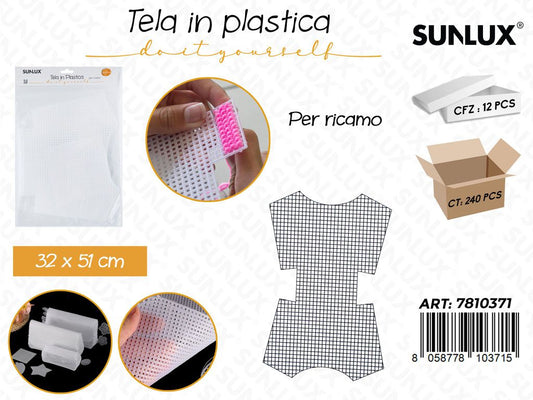 Sunlux Tela in Plast. per Ricamo 32*51CM