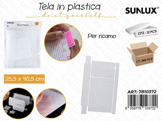Sunlux Tela in Plast. per Ricamo 25.5*40.5CM