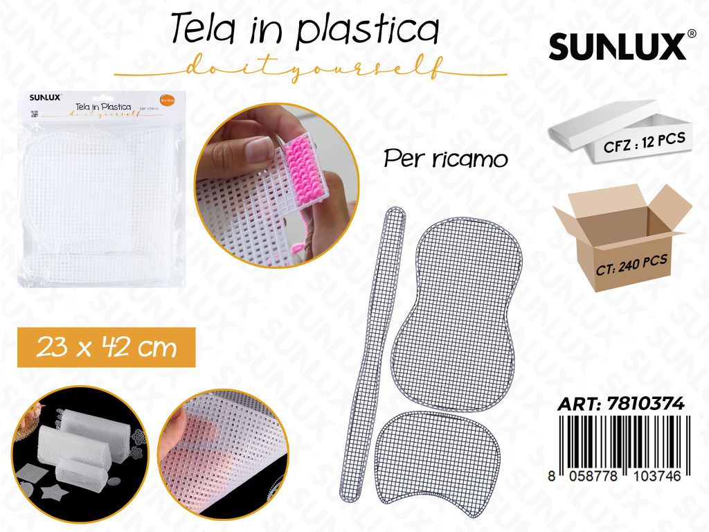 Sunlux Tela in Plast. per Ricamo 23*42CM