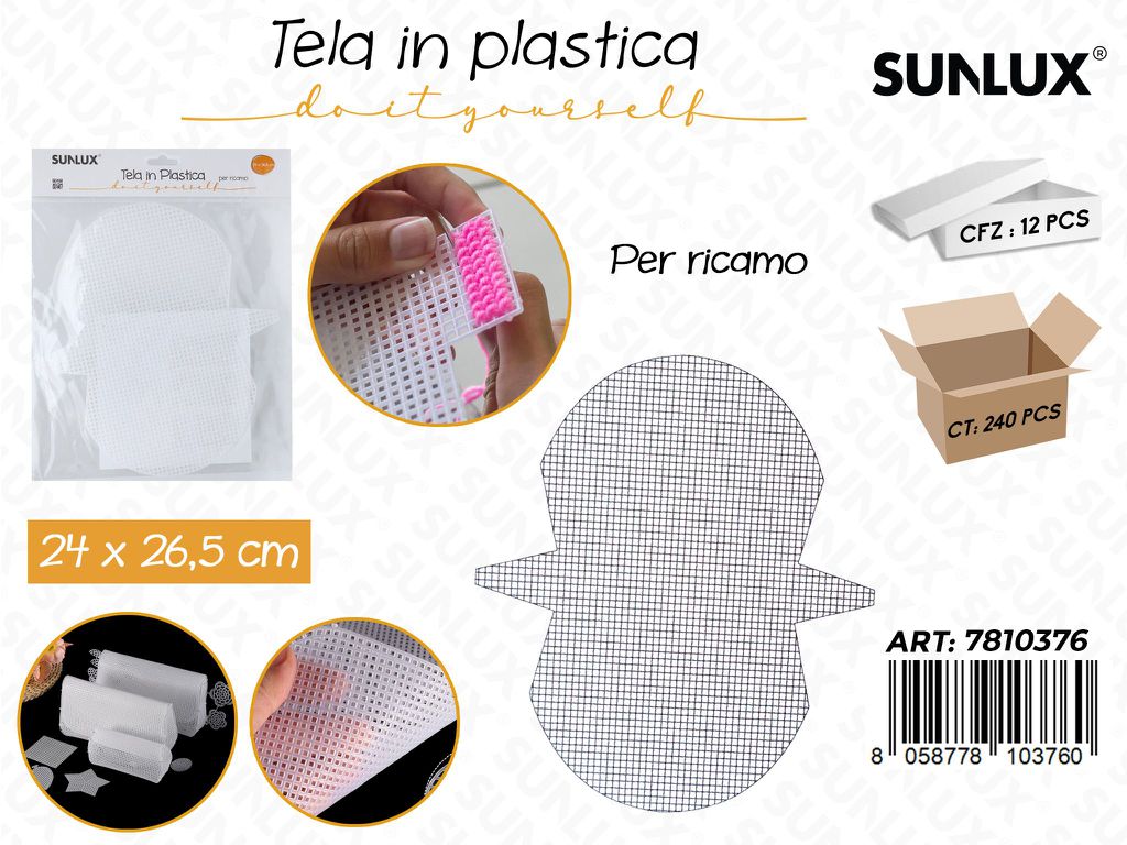 Sunlux Tela in Plast. per Ricamo 24*26.5CM