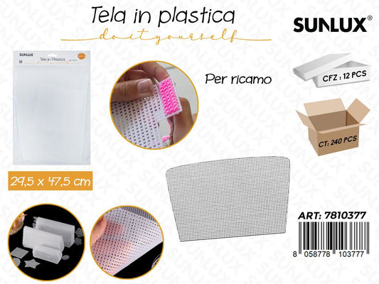 Sunlux Tela in Plast. per Ricamo 29.5*47.5CM