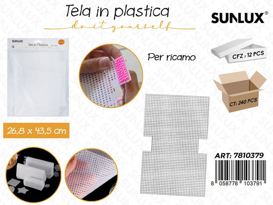 Sunlux Tela in Plast. per Ricamo 26.8*43.5CM